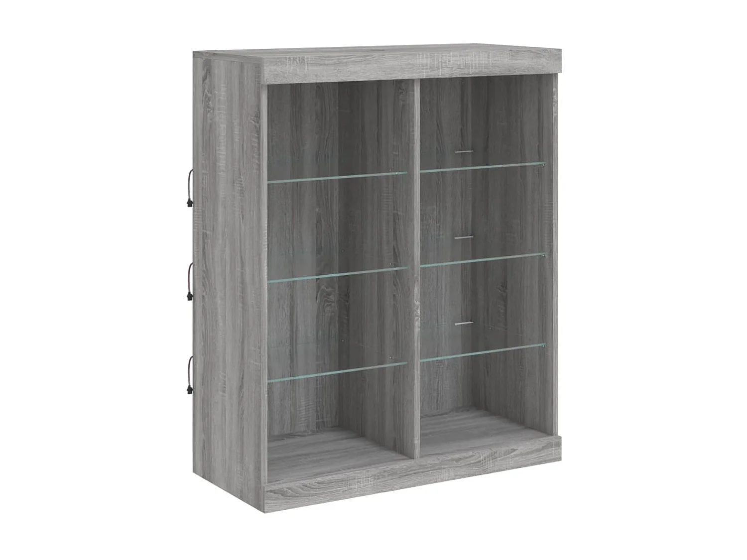 Sideboard Grau Anrichte mit LED-Leuchten Sonoma 81x37x100 cm -RM82029