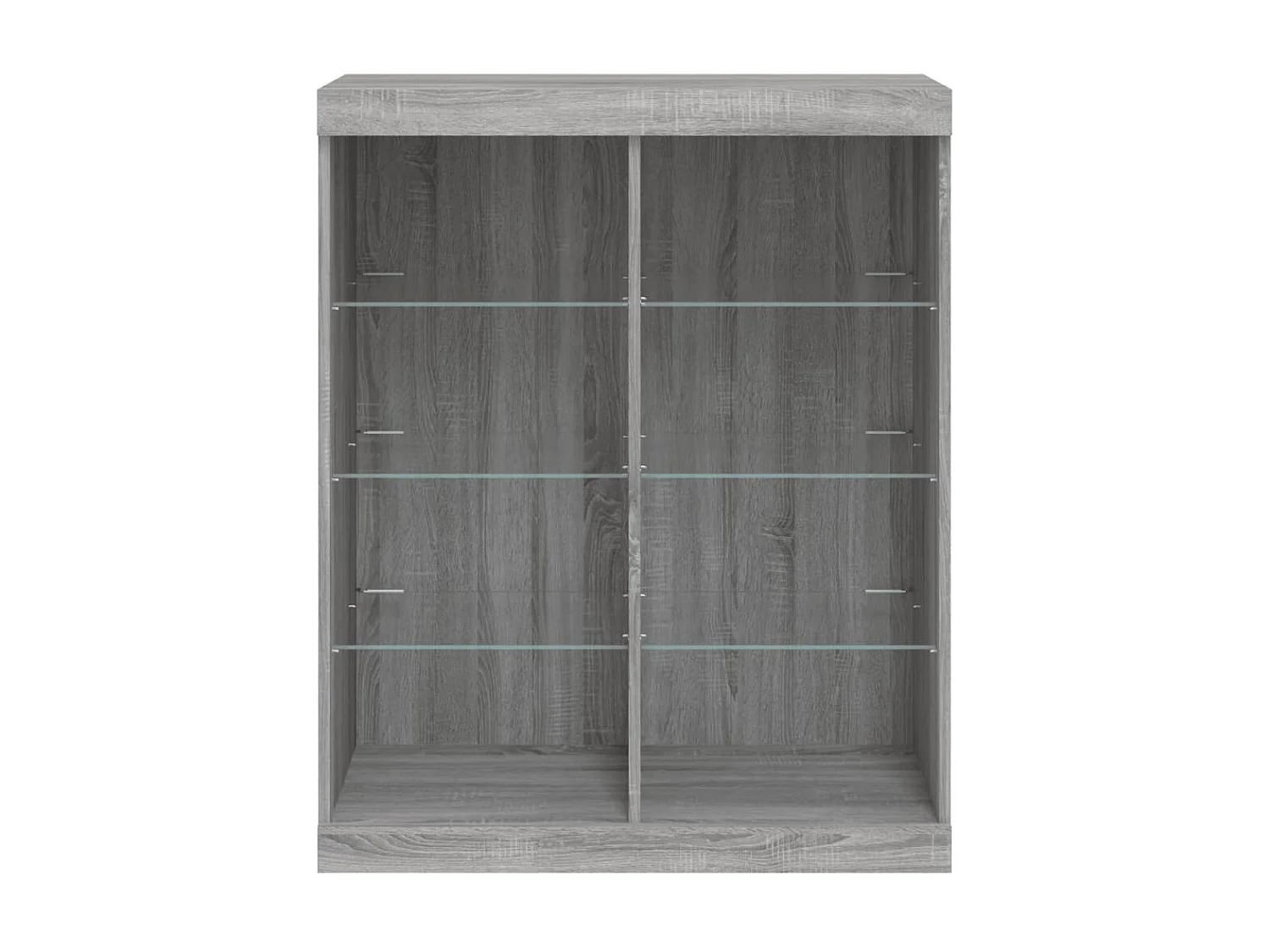 Sideboard Grau Anrichte mit LED-Leuchten Sonoma 81x37x100 cm -RM82029