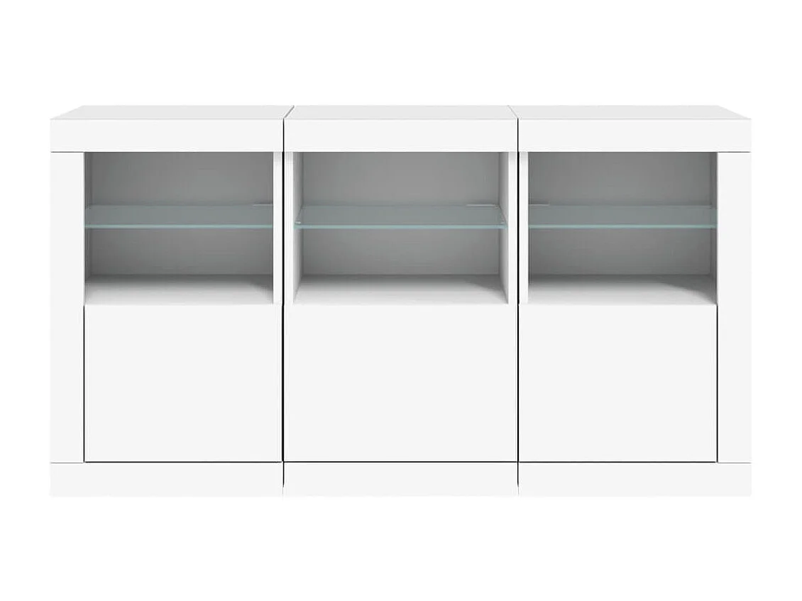 Sideboard mit LED-Leuchten Anrichte Weiß 123x37x67 cm -RM86121