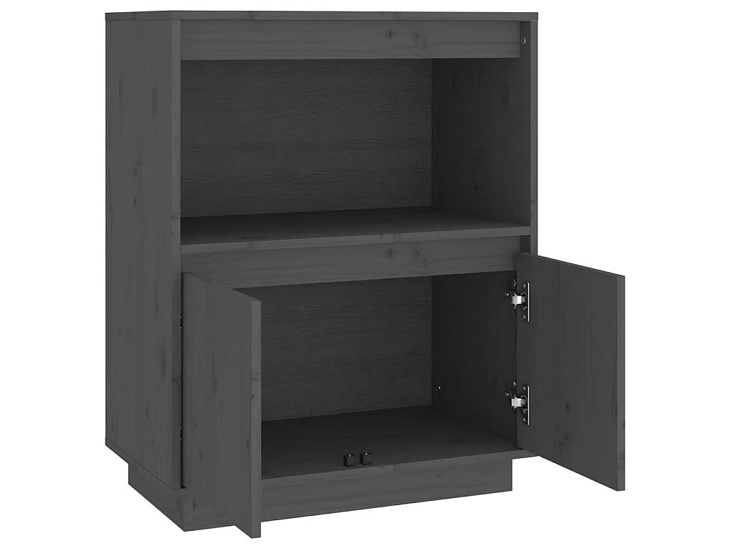 Sideboard Grau - Lowboard 60x34x75 cm Massivholz Kiefer -RM63999