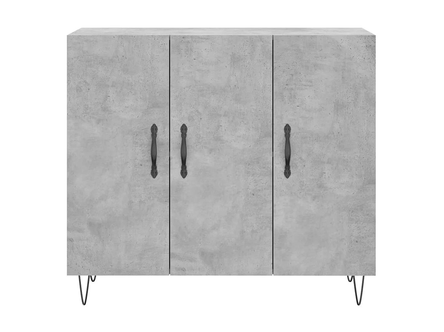 Sideboard Lowboard - Betongrau 90x34x80 cm Holzwerkstoff -RM94807