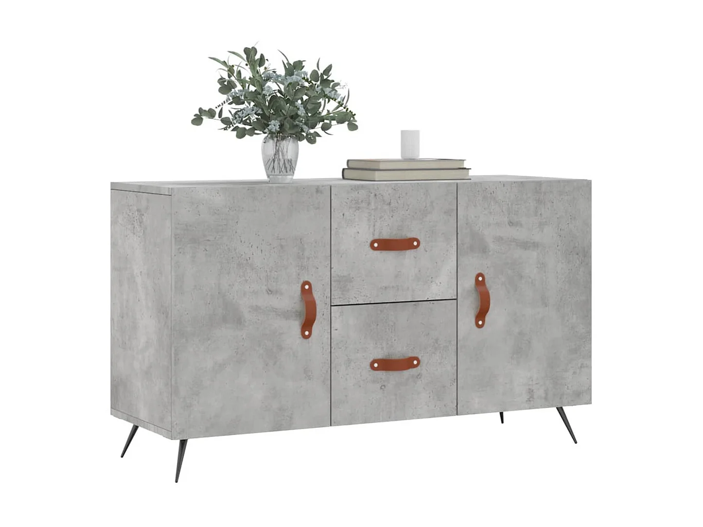 Sideboard Lowboard - Betongrau 100x36x60 cm Holzwerkstoff -RM11380