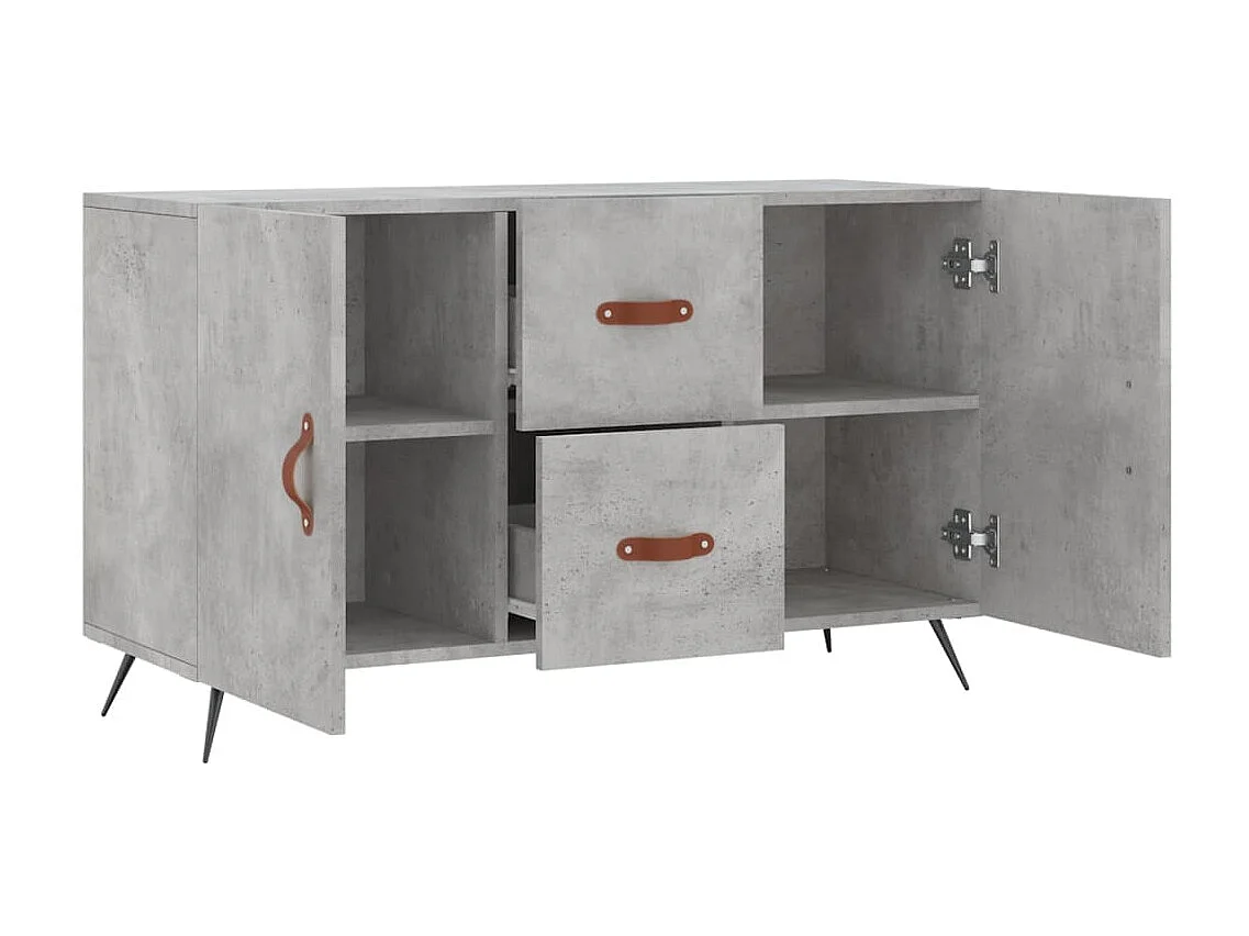 Sideboard Lowboard - Betongrau 100x36x60 cm Holzwerkstoff -RM11380