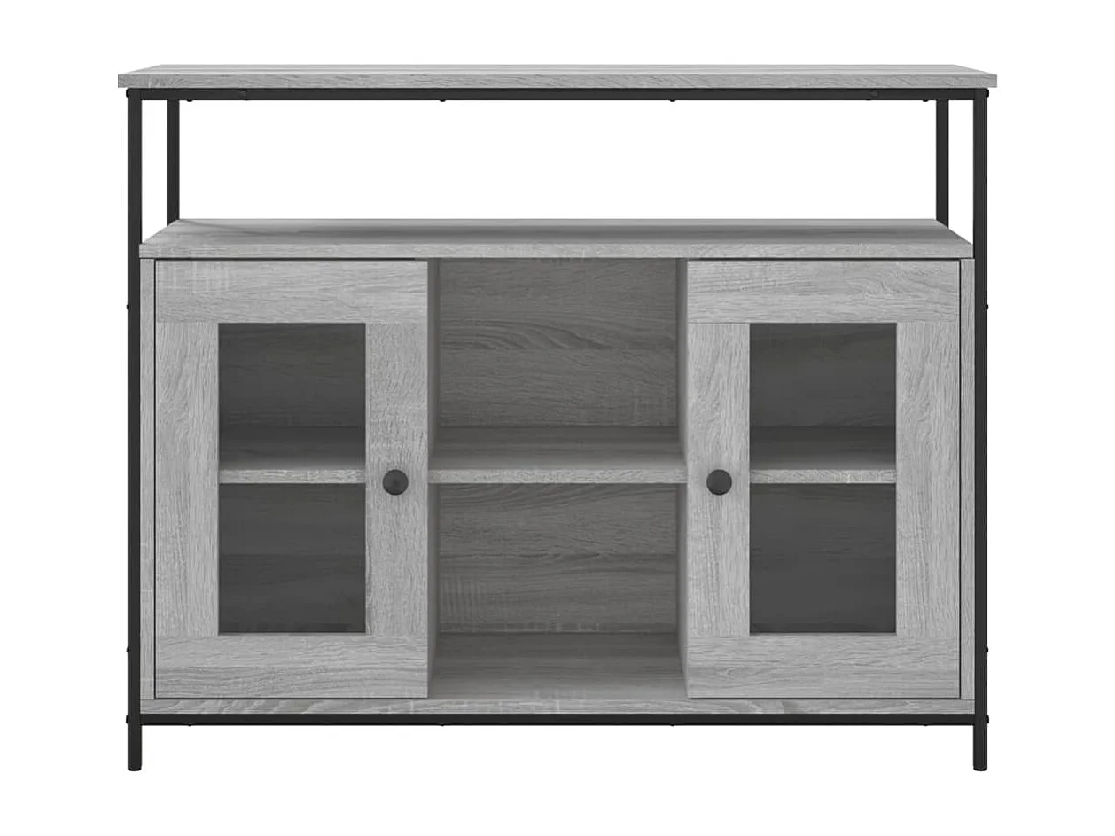Sideboard Grau Sonoma - Lowboard 100x35x80 cm Holzwerkstoff -RM97644