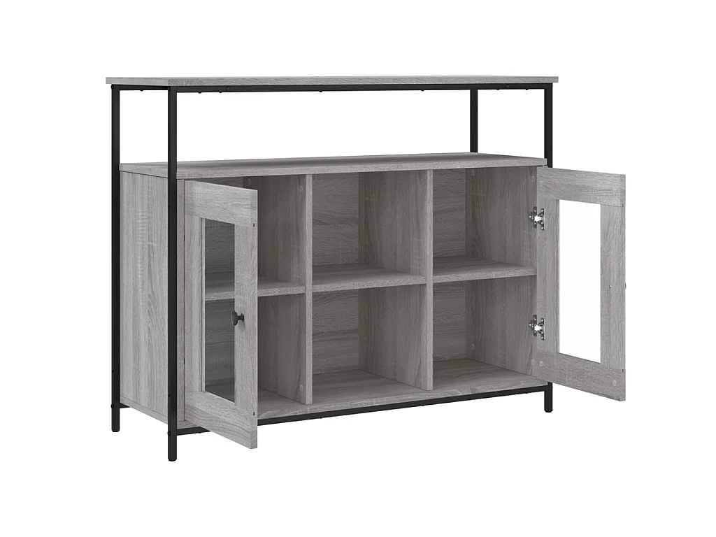 Sideboard Grau Sonoma - Lowboard 100x35x80 cm Holzwerkstoff -RM97644