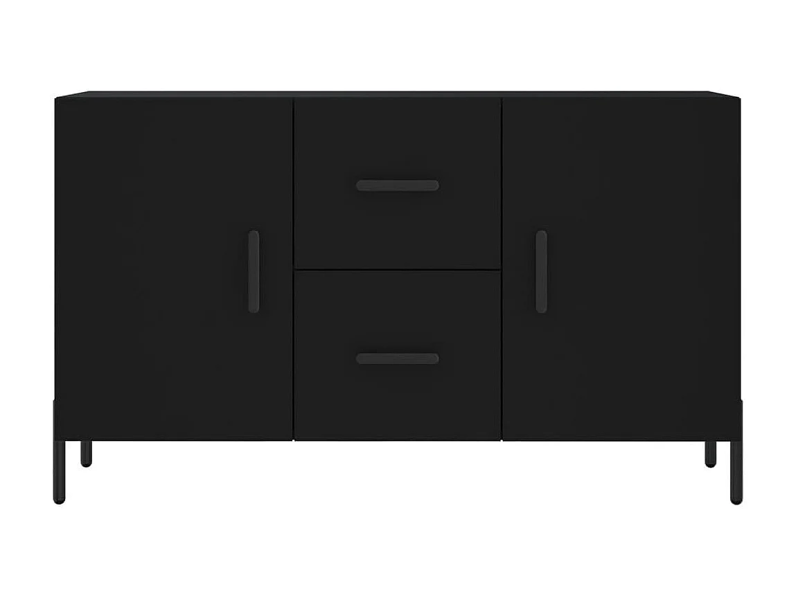 Sideboard Schwarz Anrichte 100x36x60 cm Holzwerkstoff -RM74197