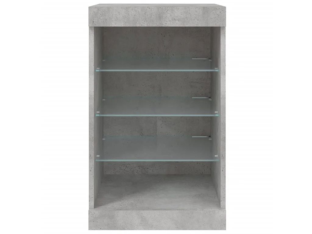 Sideboard mit LED-Leuchten - Anrichte Betongrau 41x37x67 cm -RM69972