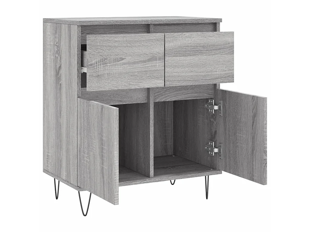 Sideboard Grau Sonoma - Lowboard 60x35x70 cm Holzwerkstoff -RM45559