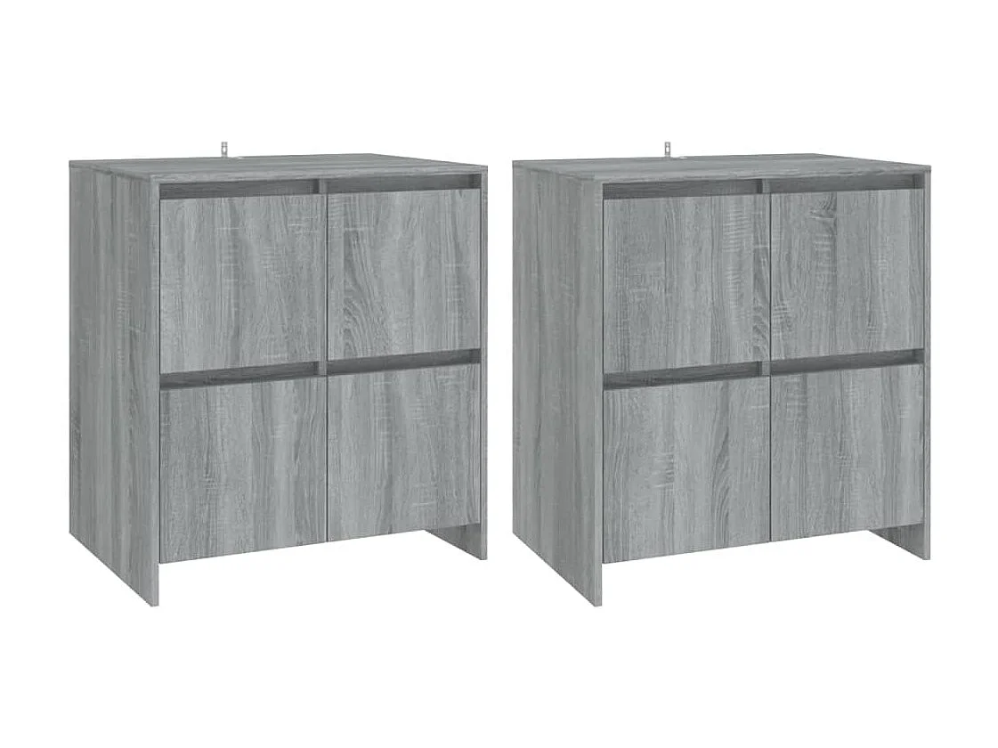 Sideboards Grau im 2er-Set Anrichten Sonoma 70x41x75 cm Holzwerkstoff -RM81268