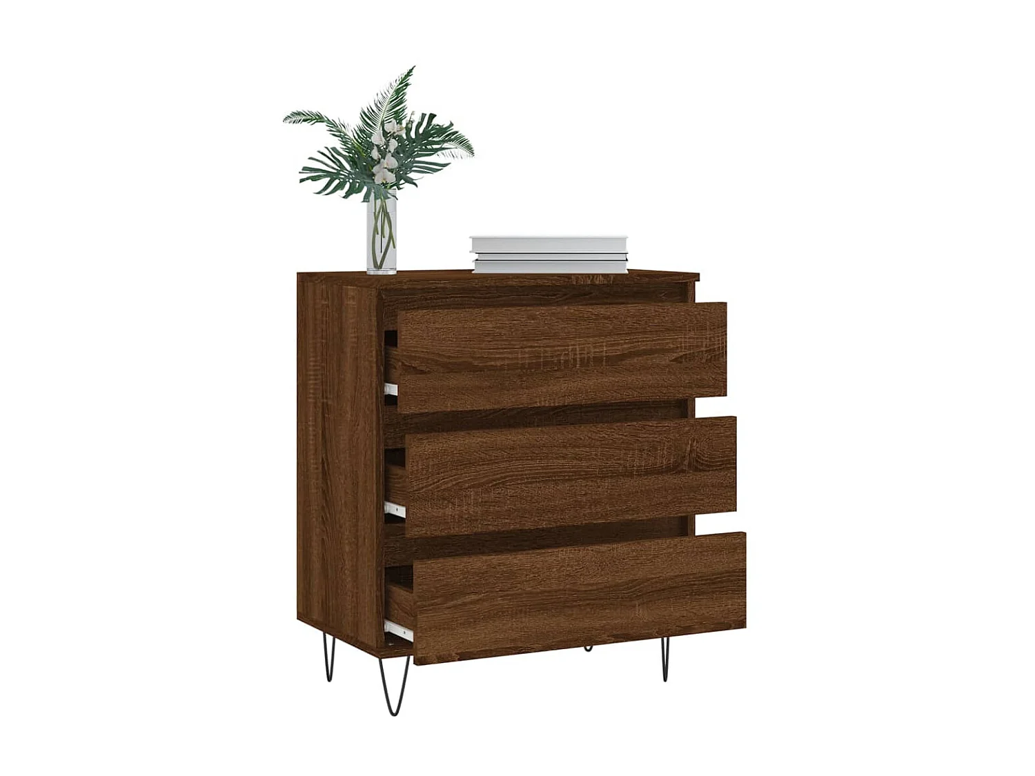 Sideboard Lowboard - Braun Eichen-Optik 60x35x70 cm Holzwerkstoff -RM16778