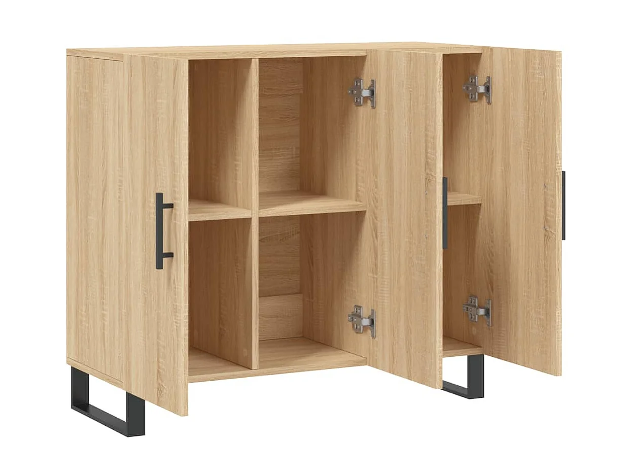 Sideboard Anrichte Sonoma-Eiche 90x34x80 cm Holzwerkstoff -RM27461