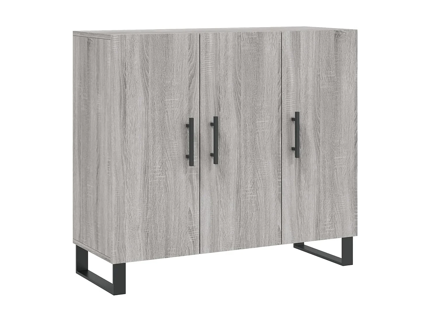 Sideboard Lowboard - Grau Sonoma 90x34x80 cm Holzwerkstoff -RM84075