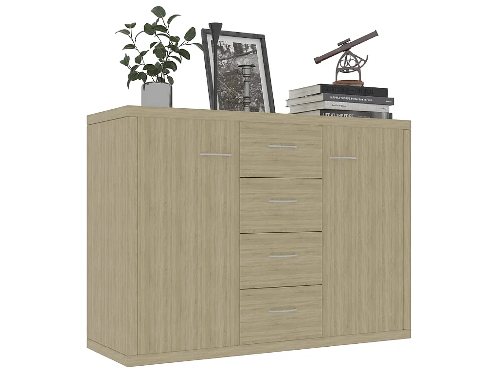 Sideboard Anrichte Sonoma-Eiche 88x30x65 cm Holzwerkstoff -RM43172