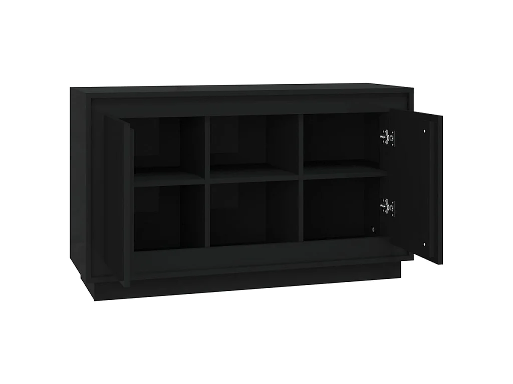 Sideboard Schwarz Anrichte 102x35x60 cm Holzwerkstoff -RM39174