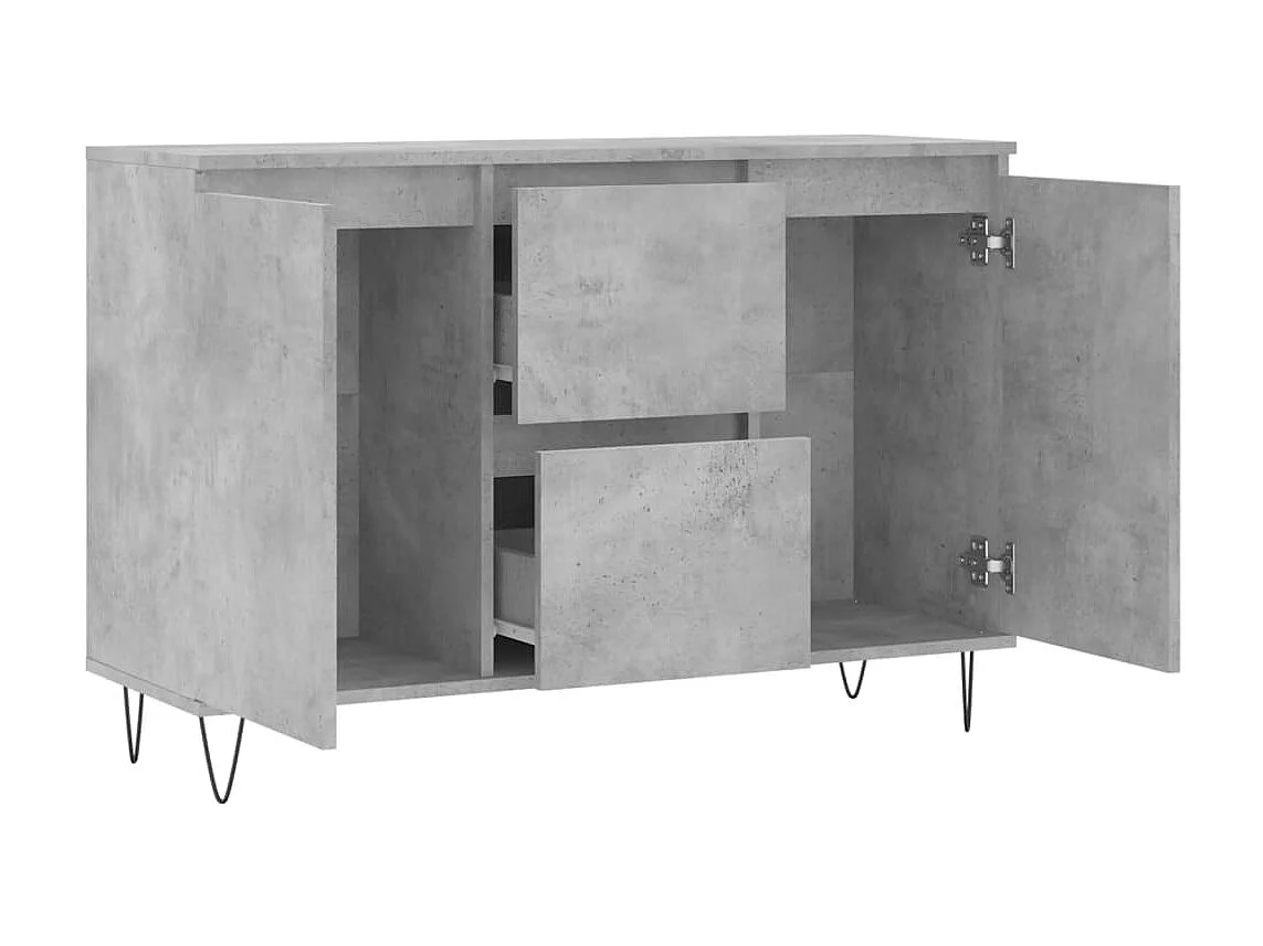 Sideboard Lowboard - Betongrau 104x35x70 cm Holzwerkstoff -RM54361