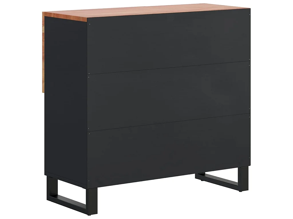 Sideboard Anrichte mit 2 Türen 80x33x75 cm Massivholz Akazie -RM22710