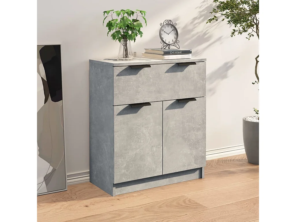 Sideboard Lowboard - Betongrau 60x30x70 cm Holzwerkstoff -RM92464