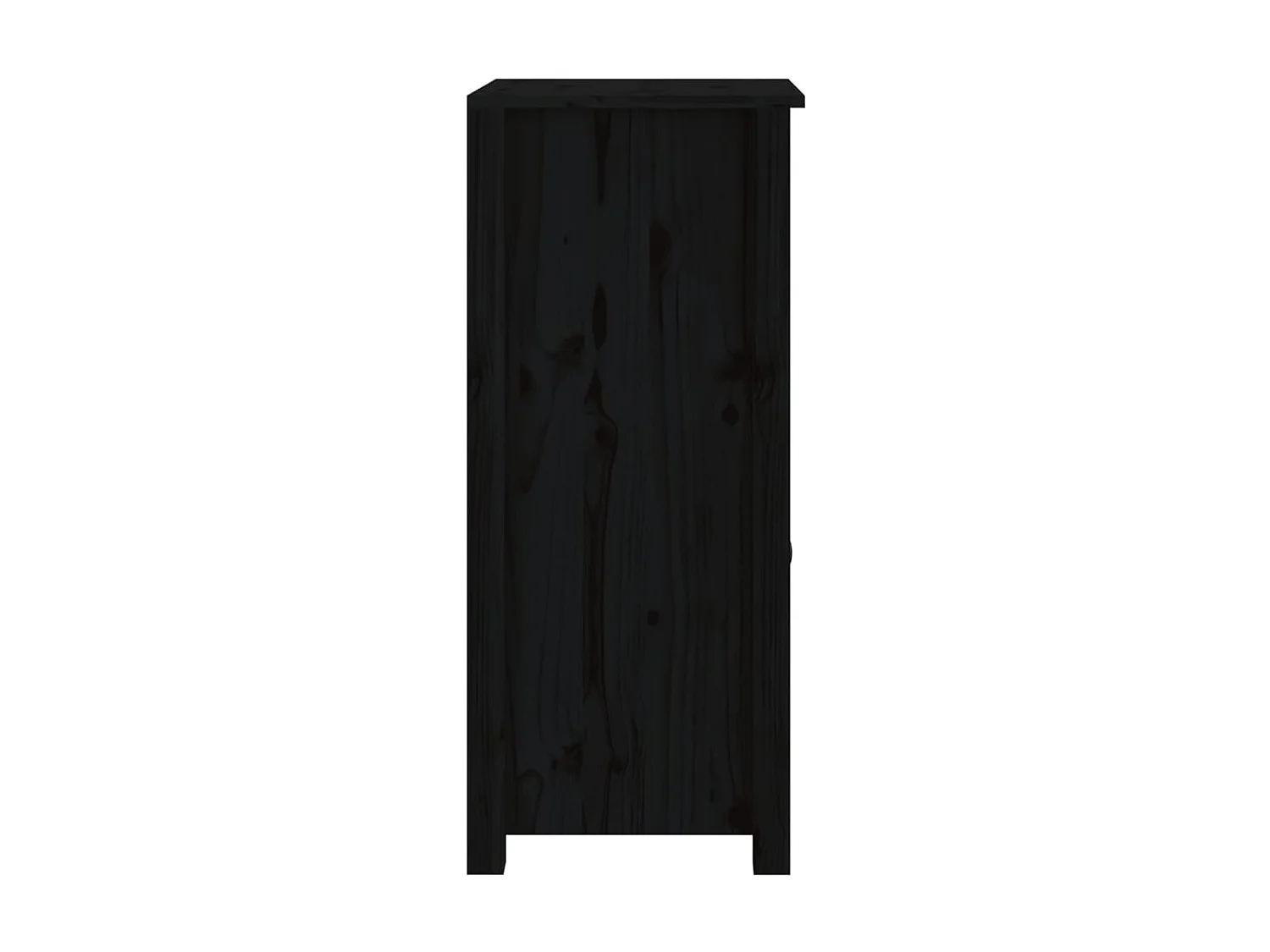 Sideboard Schwarz Anrichte 40x35x80 cm Massivholz Kiefer -RM59570