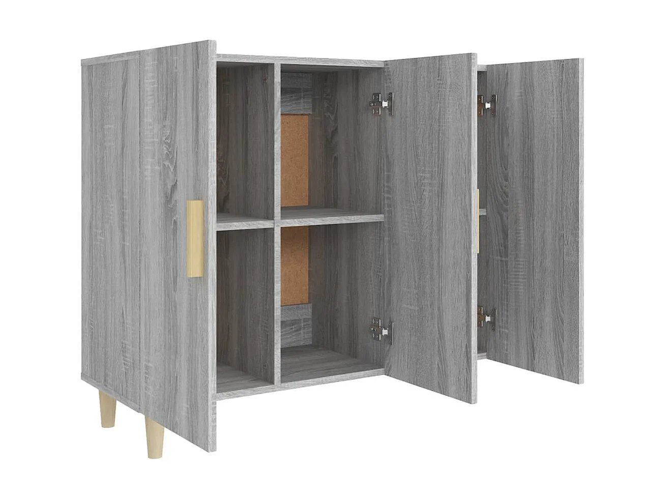 Sideboard Lowboard - Grau Sonoma 90x34x80 cm Holzwerkstoff -RM89564