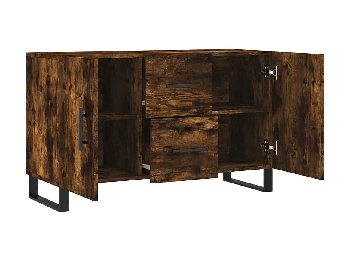 Sideboard Anrichte Räuchereiche 100x36x60 cm Holzwerkstoff -RM30788