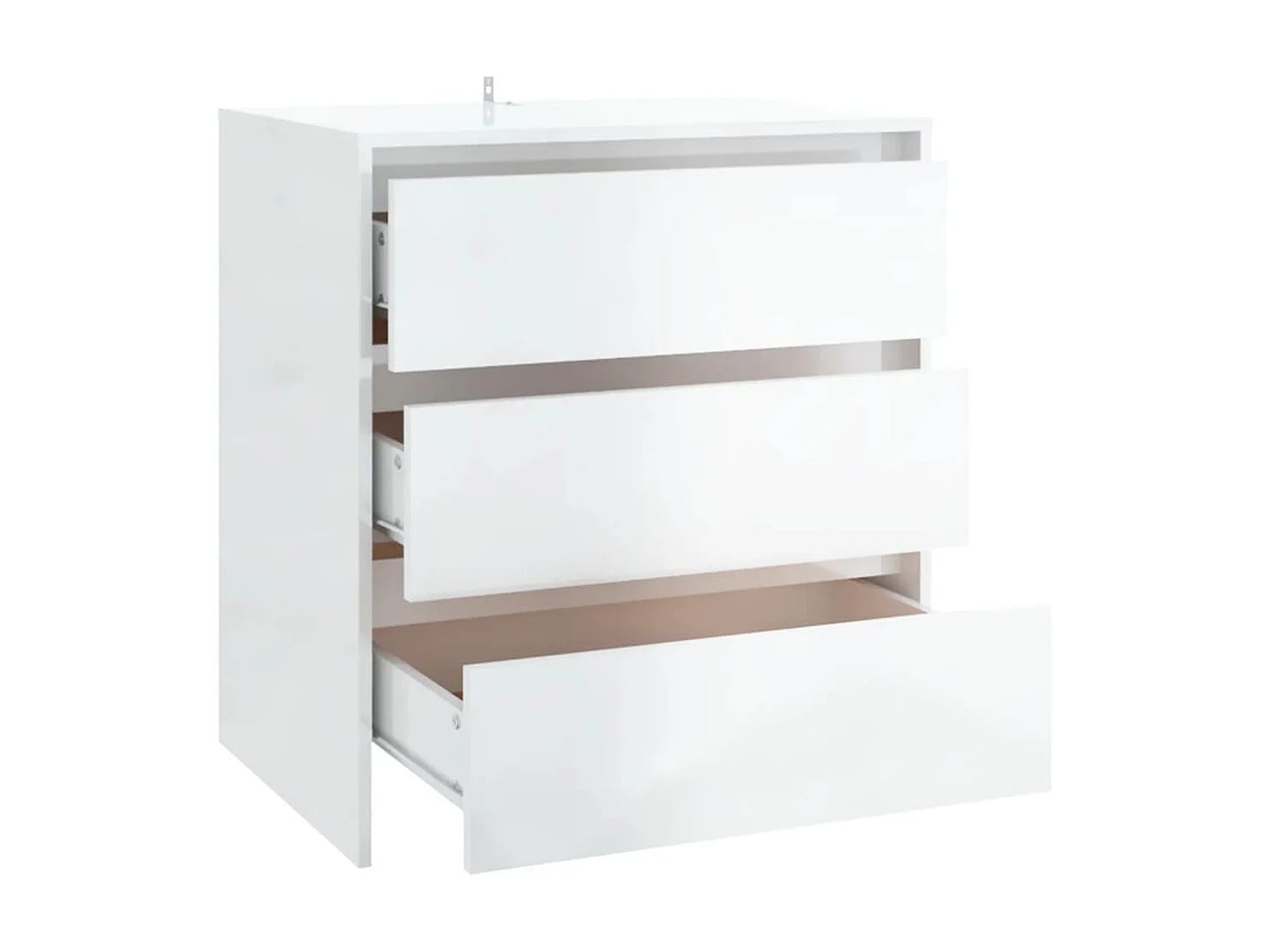 Sideboard Lowboard - Hochglanz-Weiß 70x41x75 cm Holzwerkstoff -RM94850