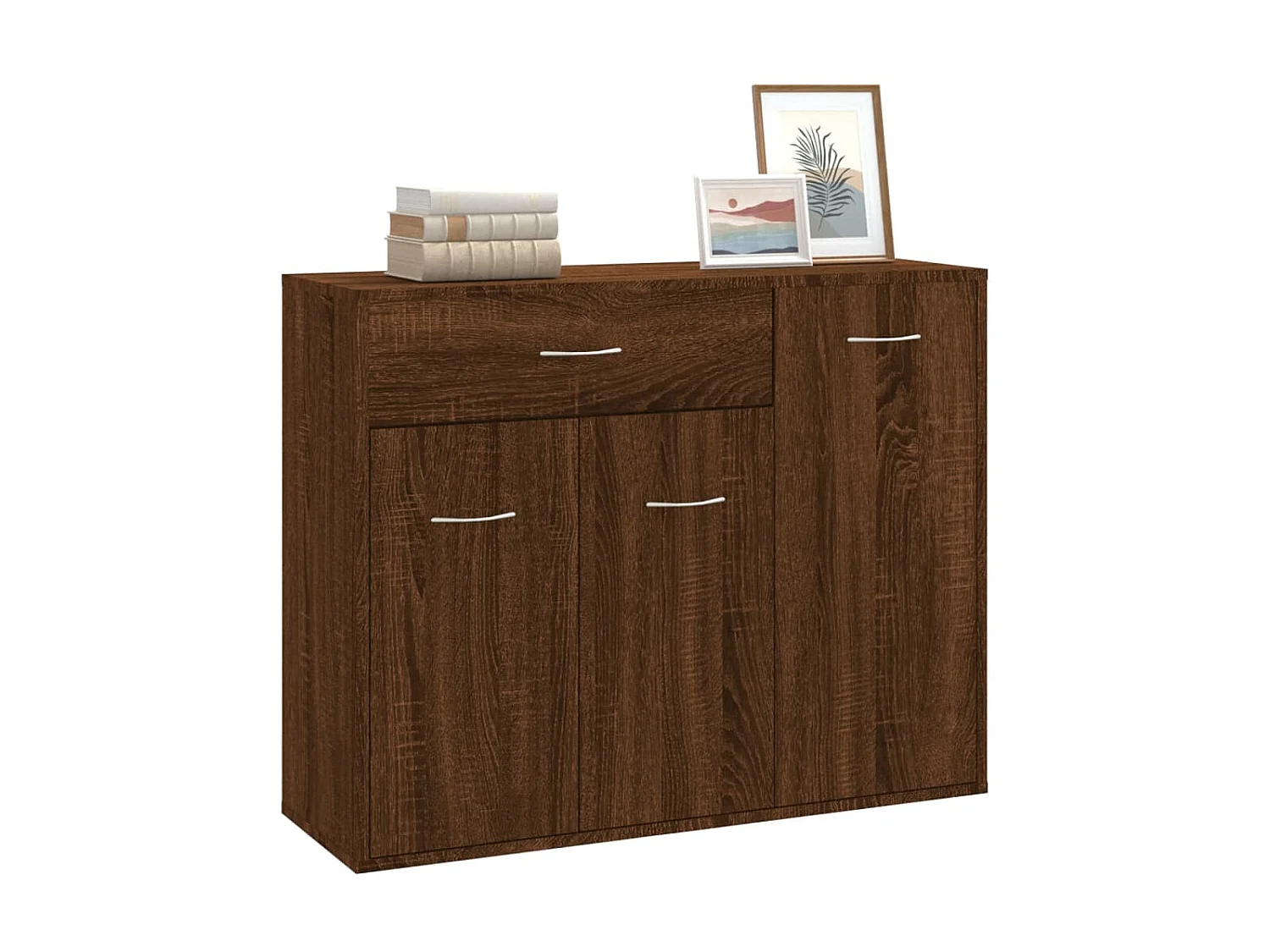 Sideboard Lowboard - Braun Eiche-Optik 88x30x70 cm Holzwerkstoff -RM61878