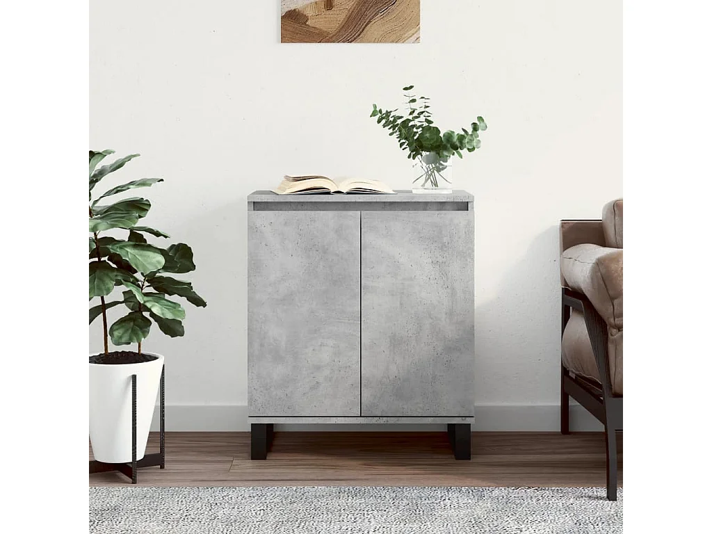 Sideboard Lowboard - Betongrau 60x35x70 cm Holzwerkstoff -RM35798