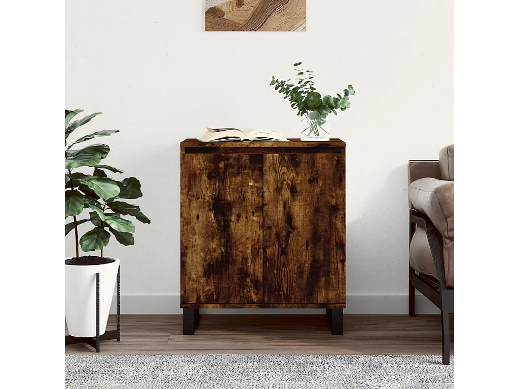 Sideboard Anrichte Räuchereiche 60x35x70 cm Holzwerkstoff -RM67156