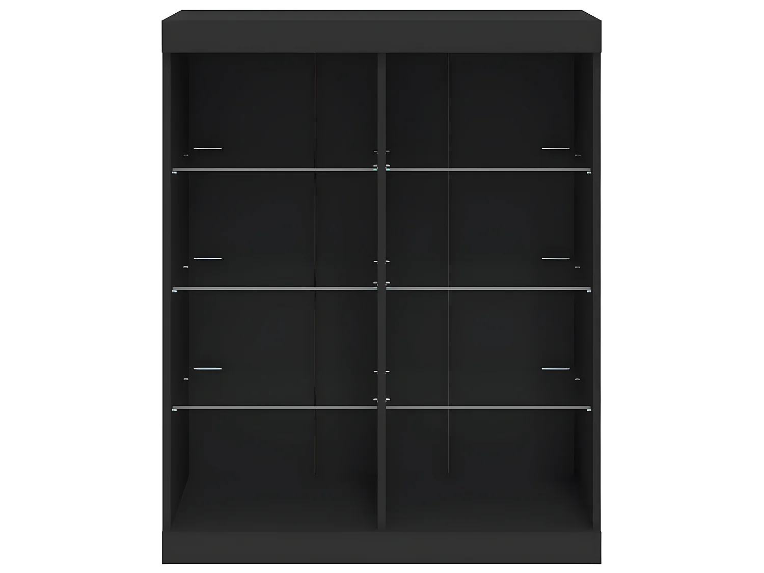 Sideboard mit LED-Leuchten Anrichte Schwarz 81x37x100 cm -RM47333