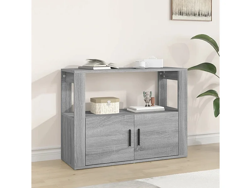 Sideboard Lowboard - Grau Sonoma 80x30x60 cm Holzwerkstoff -RM87127