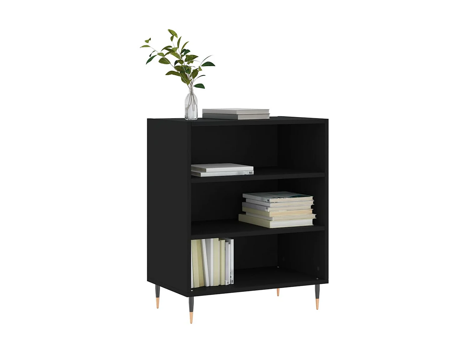 Sideboard Schwarz Anrichte 57x35x70 cm Holzwerkstoff -RM66451
