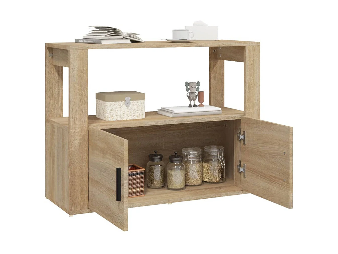 Sideboard Anrichte Sonoma-Eiche 80x30x60 cm Holzwerkstoff -RM75726