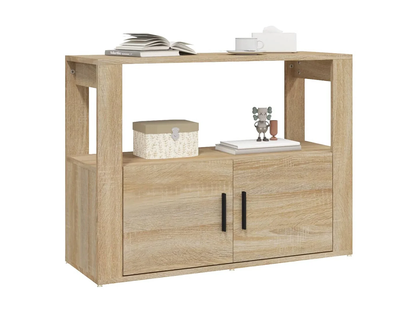 Sideboard Anrichte Sonoma-Eiche 80x30x60 cm Holzwerkstoff -RM75726