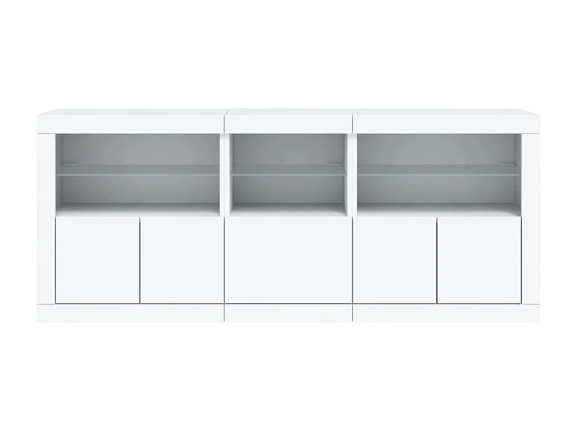 Sideboard mit LED-Leuchten Anrichte Weiß 162x37x67 cm -RM51291