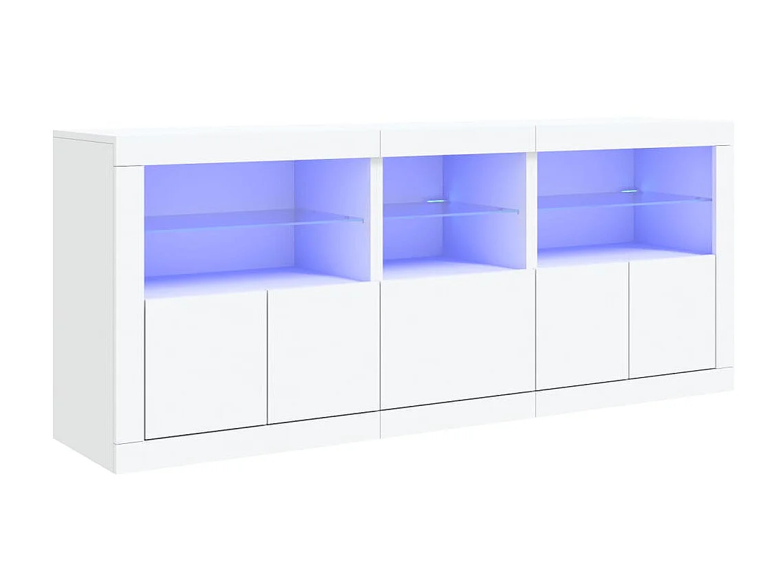 Sideboard mit LED-Leuchten Anrichte Weiß 162x37x67 cm -RM51291