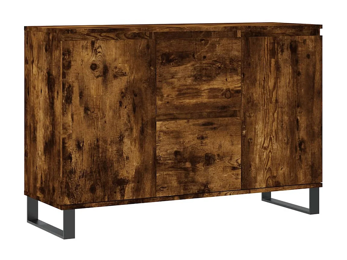 Sideboard Anrichte Räuchereiche 104x35x70 cm Holzwerkstoff -RM74322