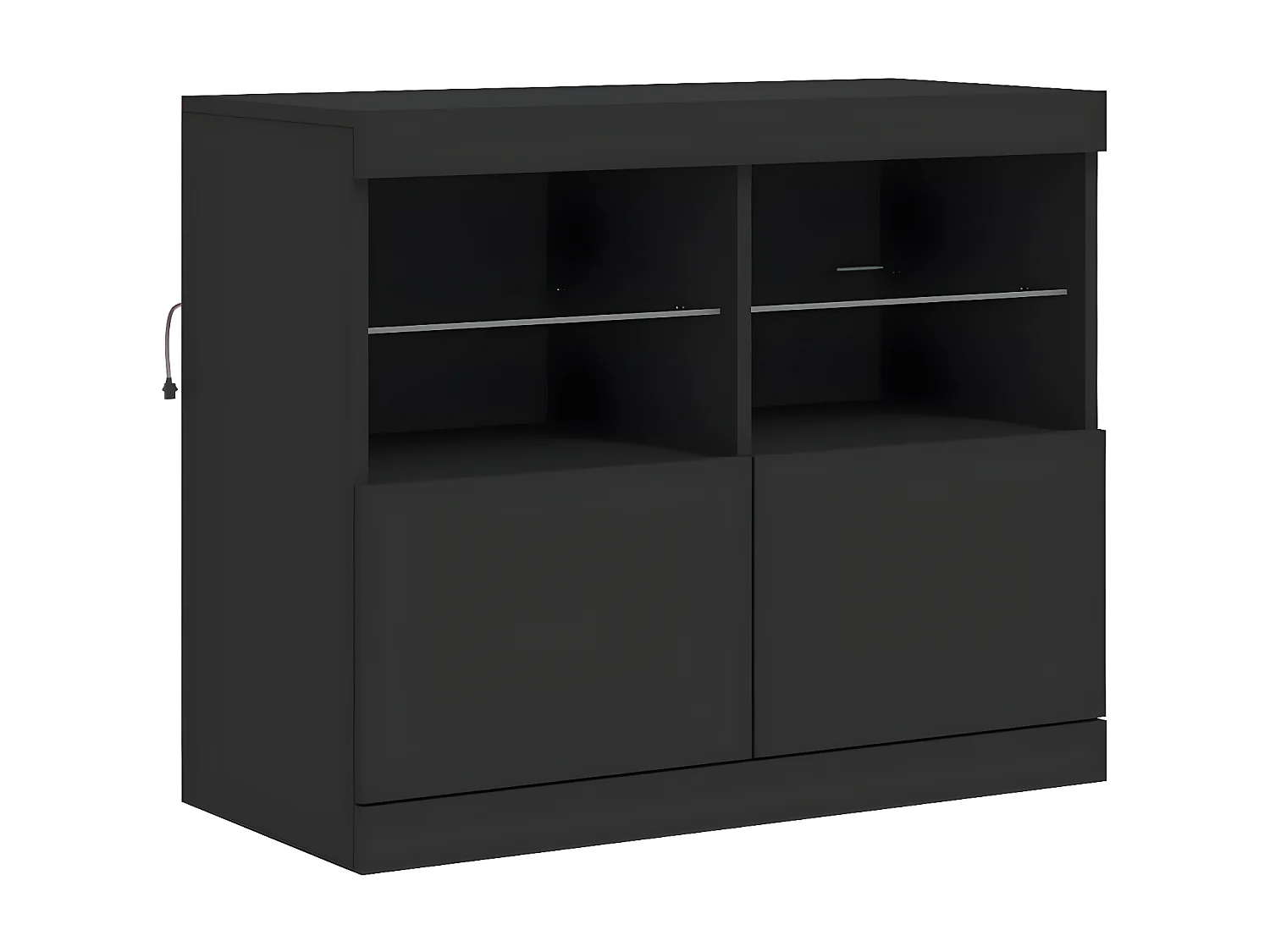 Sideboard mit LED-Leuchten Anrichte Schwarz 81x37x67 cm -RM82482