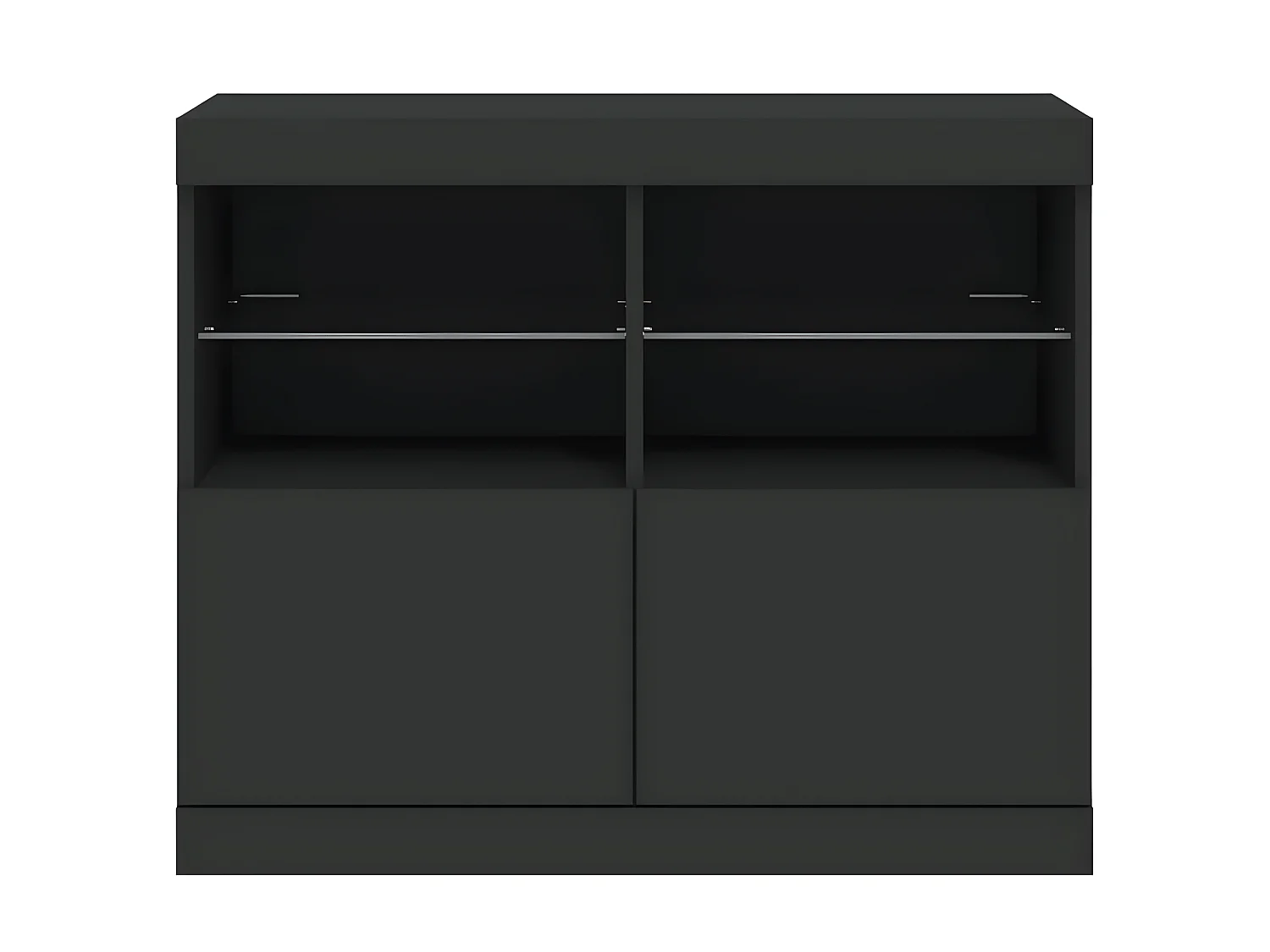 Sideboard mit LED-Leuchten Anrichte Schwarz 81x37x67 cm -RM82482