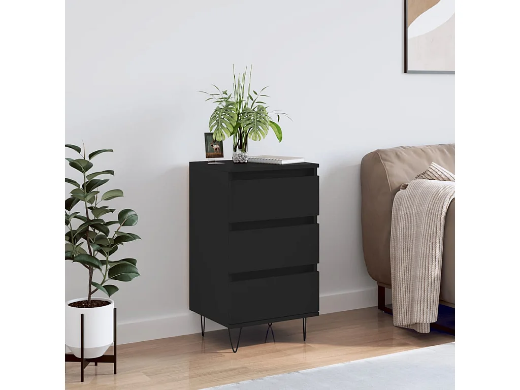 Sideboard Schwarz Anrichte 40x35x70 cm Holzwerkstoff -RM27787