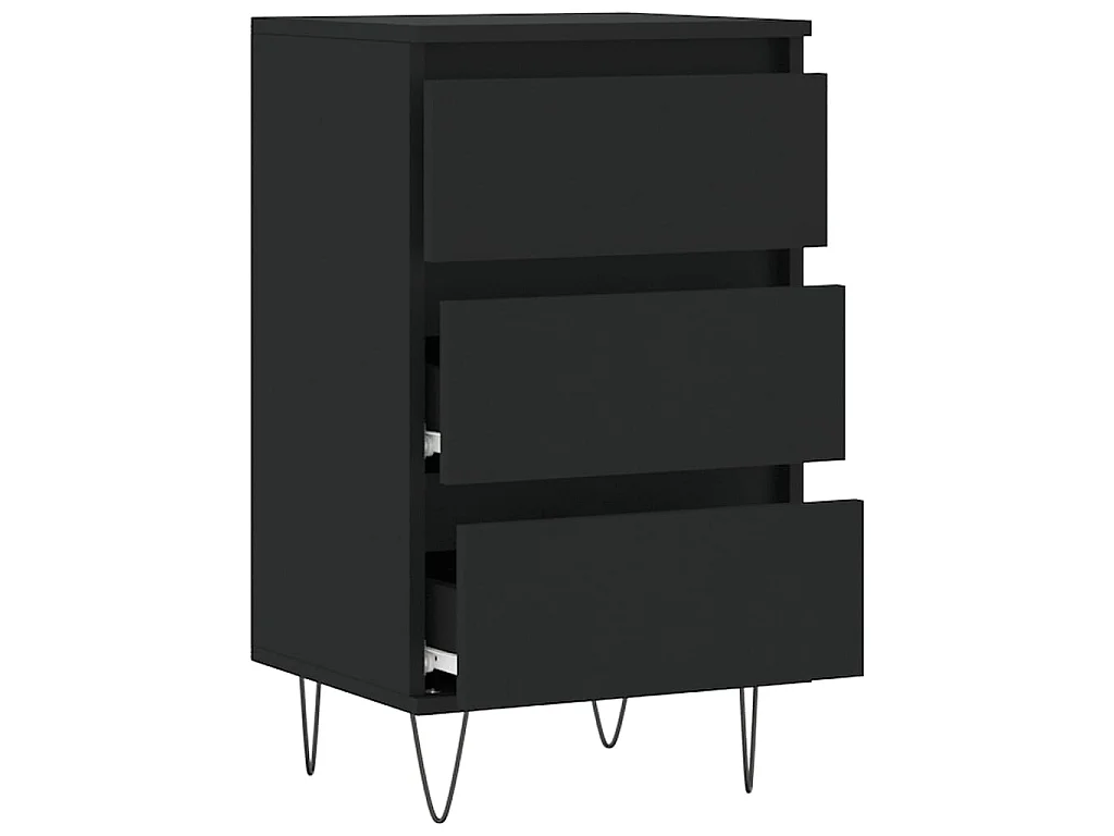 Sideboard Schwarz Anrichte 40x35x70 cm Holzwerkstoff -RM27787