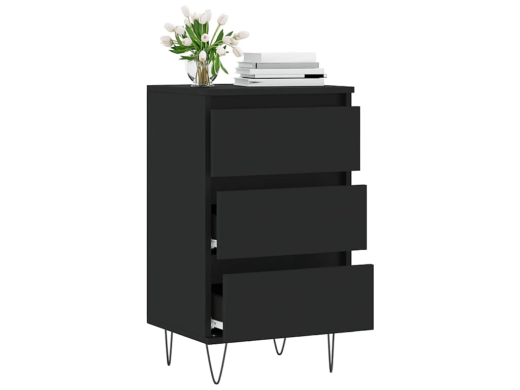 Sideboard Schwarz Anrichte 40x35x70 cm Holzwerkstoff -RM27787