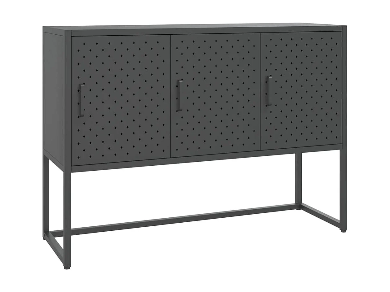 Sideboard Lowboard - Anthrazit 105x35x75 cm Stahl -RM93539