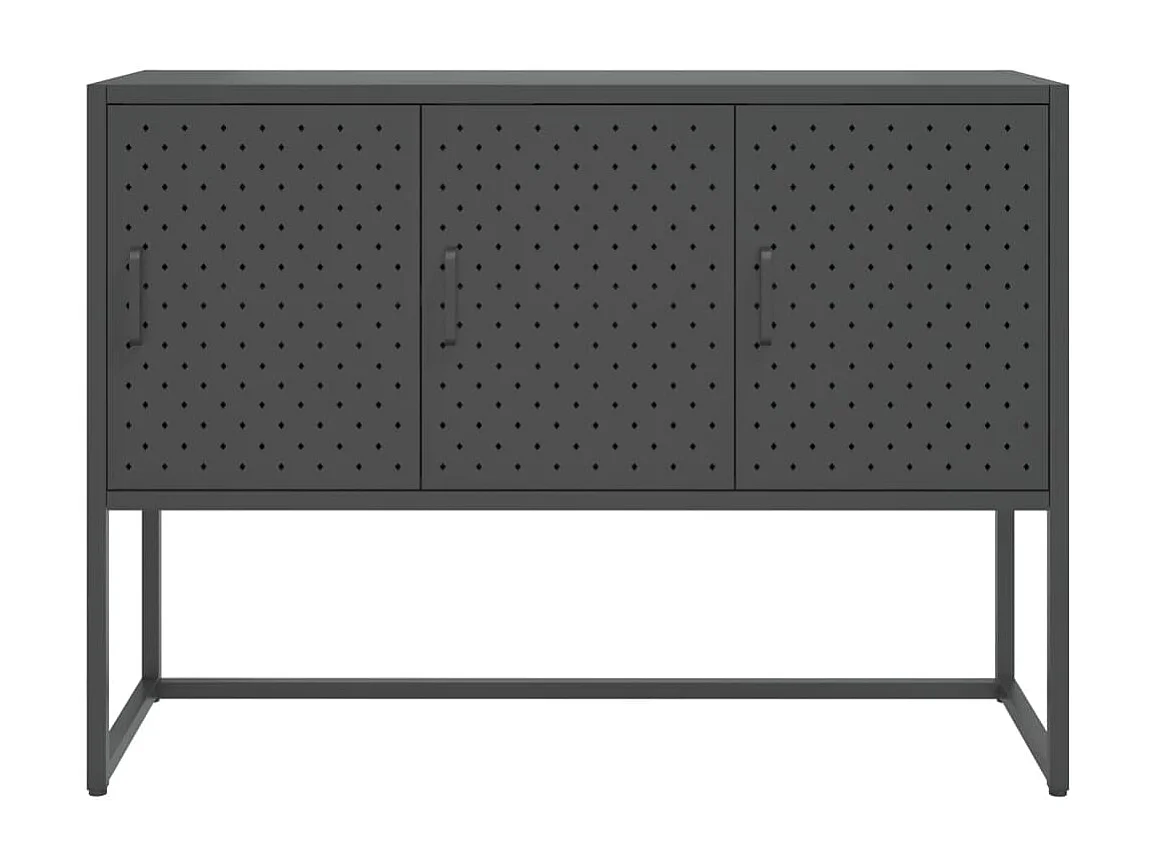 Sideboard Lowboard - Anthrazit 105x35x75 cm Stahl -RM93539