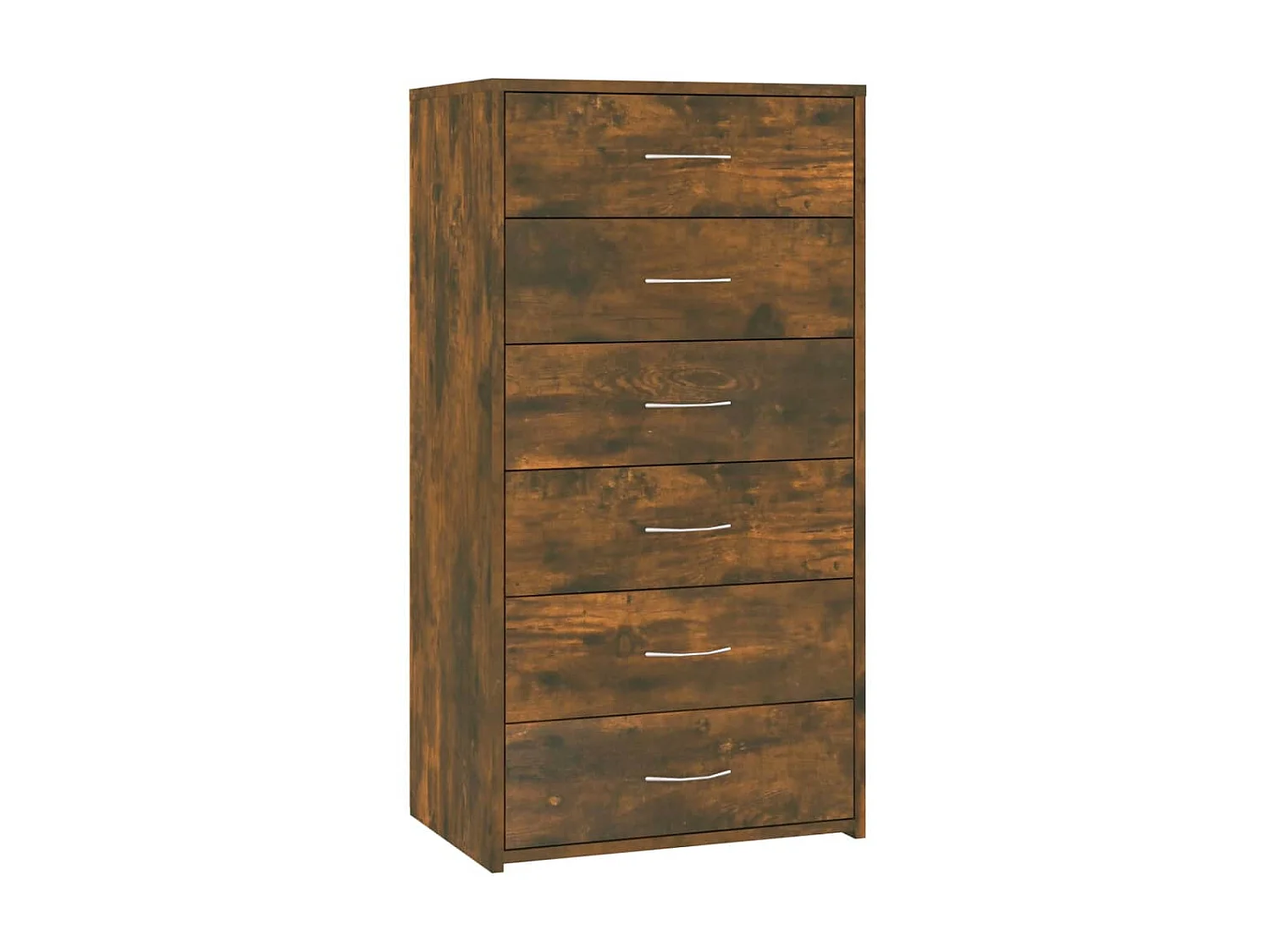 Sideboard Anrichte - 6 Schubladen Räuchereiche 50x34x96 cm Holzwerkstoff -RM31501