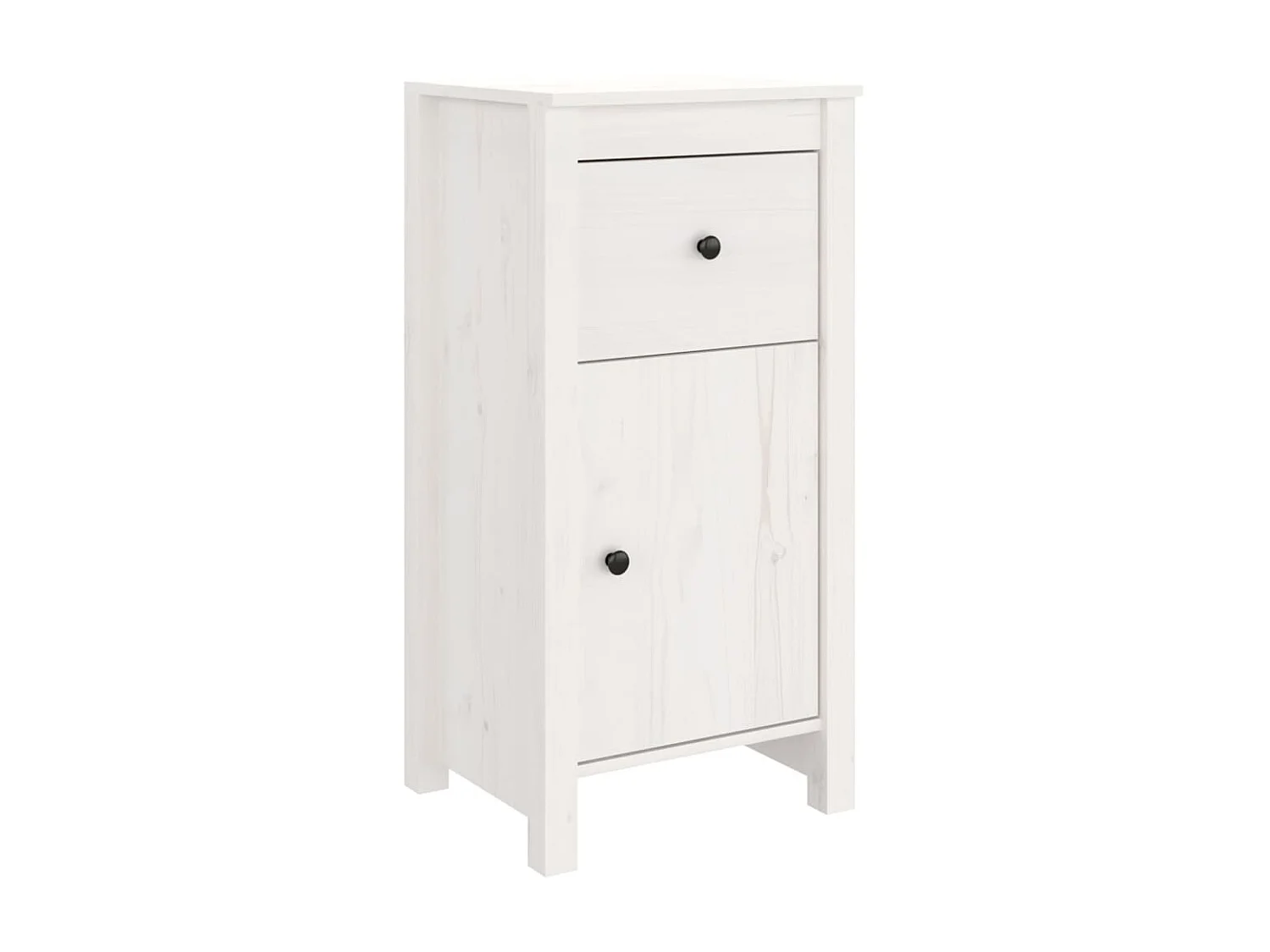 Sideboard Weiß Anrichte 40x35x80 cm Massivholz Kiefer -RM73082