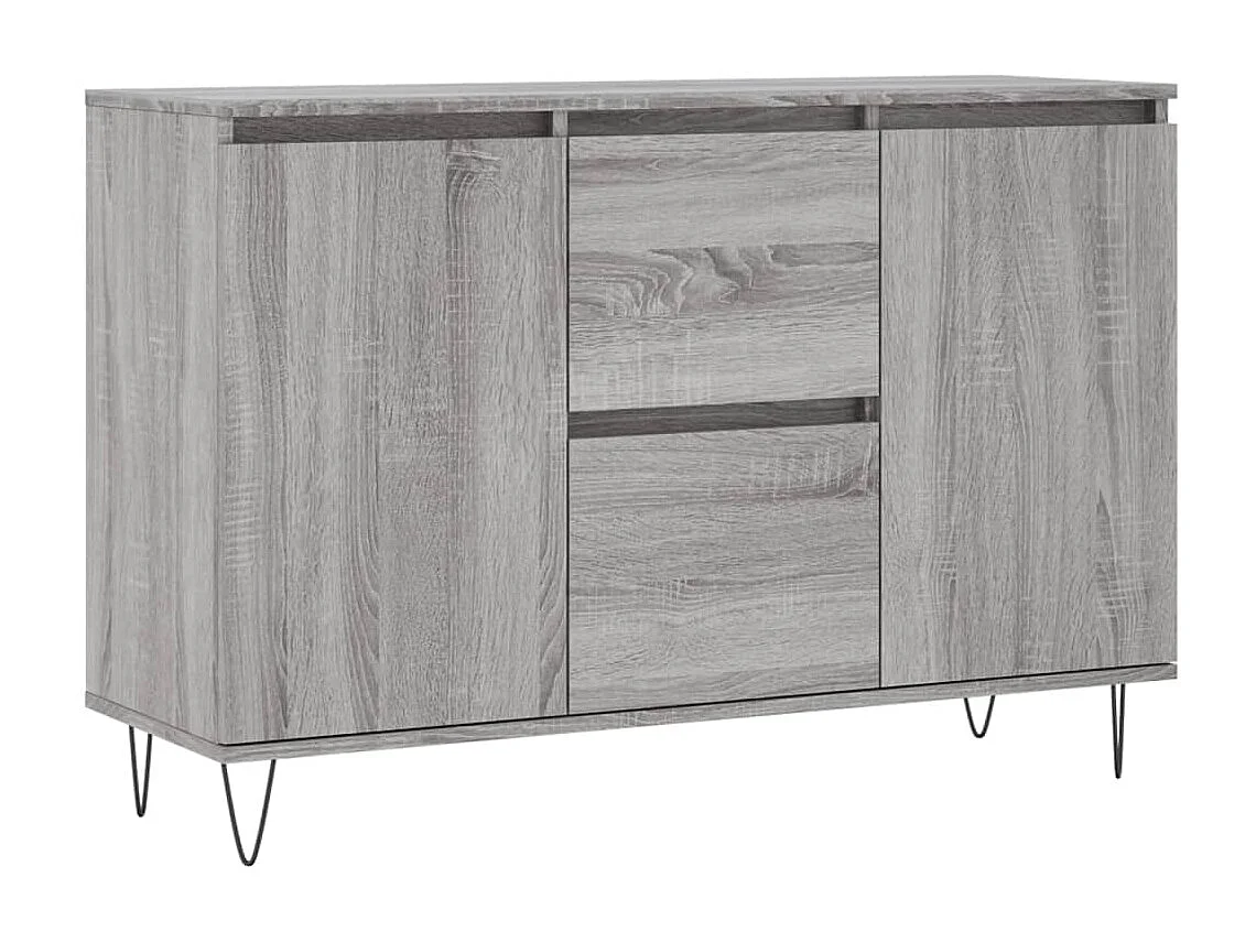 Sideboard Grau Sonoma - Lowboard 104x35x70 cm Holzwerkstoff -RM31359