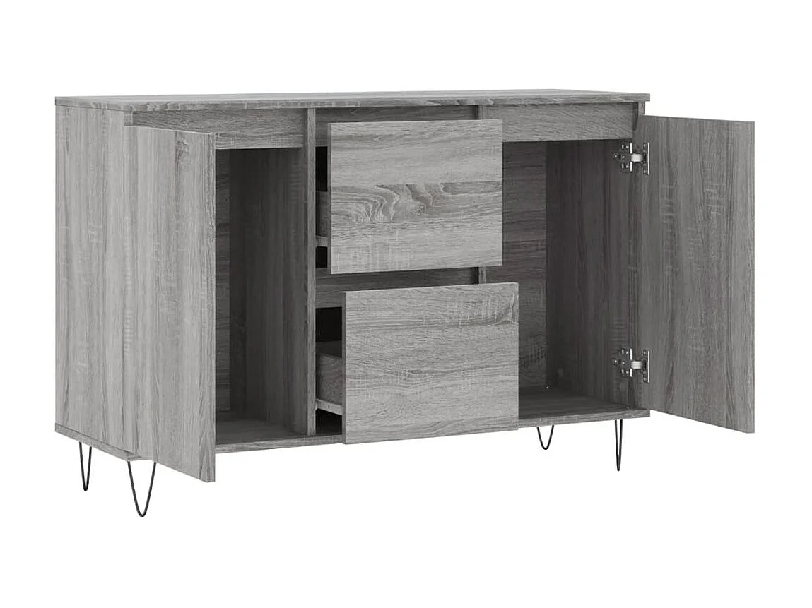 Sideboard Grau Sonoma - Lowboard 104x35x70 cm Holzwerkstoff -RM31359