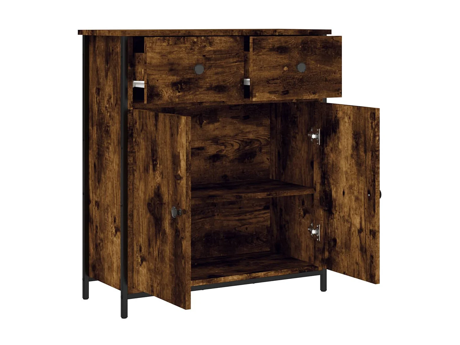 Sideboard Anrichte Räuchereiche 70x30x80 cm Holzwerkstoff -RM33113