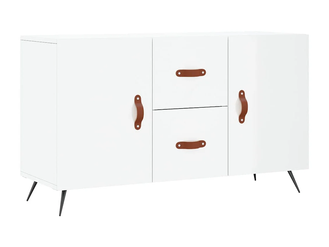 Sideboard Lowboard - Hochglanz-Weiß 100x36x60 cm Holzwerkstoff -RM21286