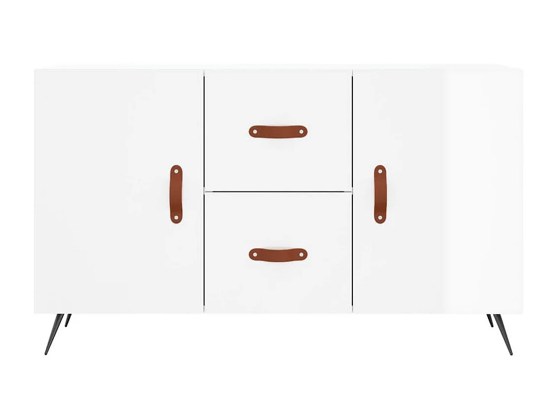 Sideboard Lowboard - Hochglanz-Weiß 100x36x60 cm Holzwerkstoff -RM21286